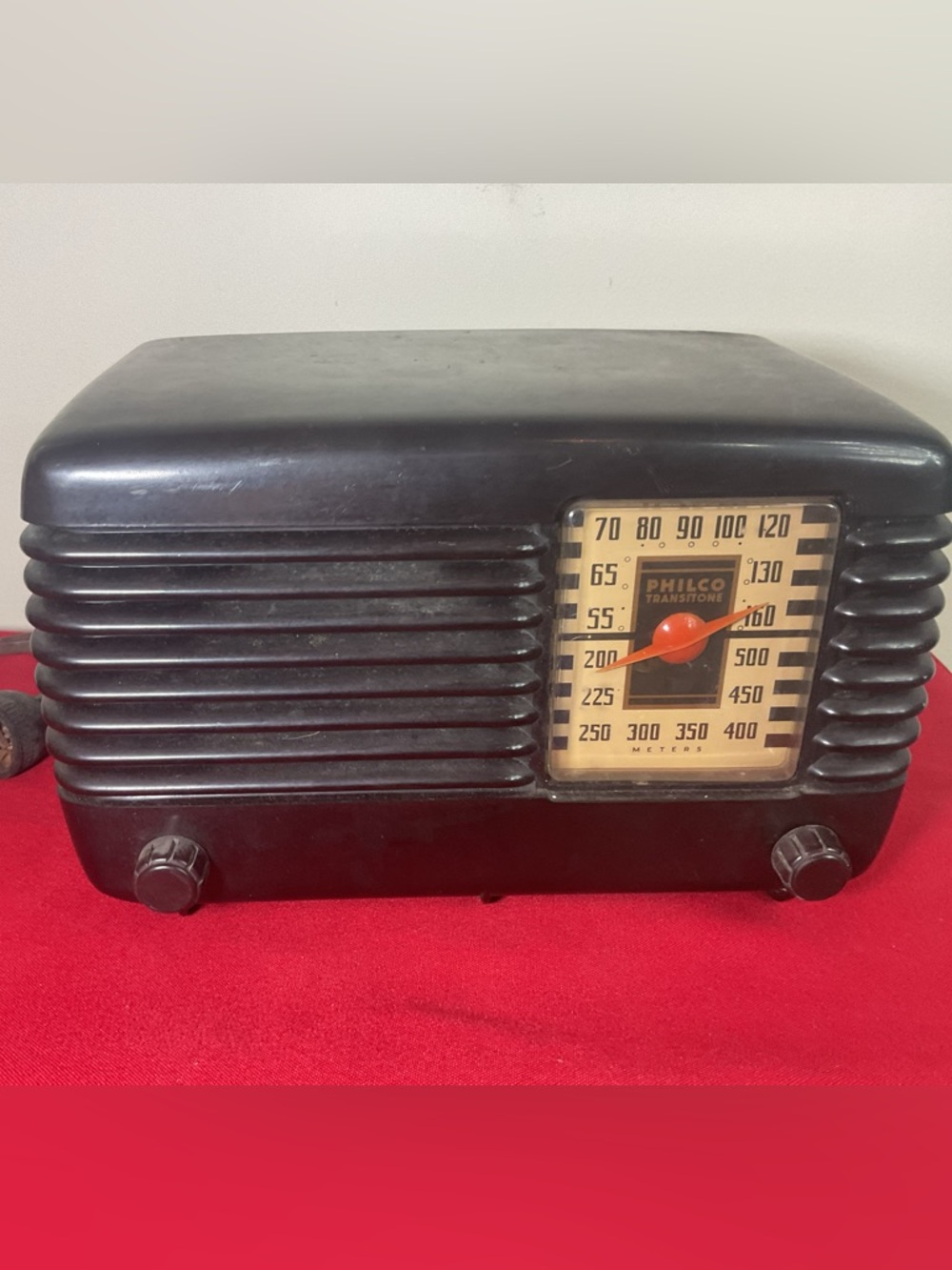 Vintage 1946 Philco Transitone Bakelite Tube Radio 46-200 MCM, (Untested)